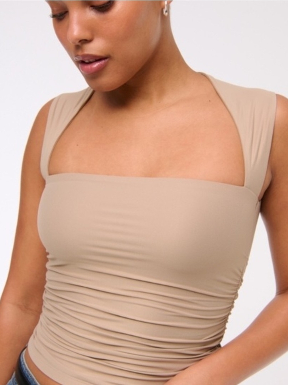 Abercrombie & Fitch Nude Square Neck Tank